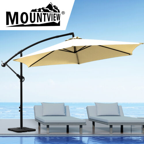 Mountview 3M Outdoor Umbrella Cantilever Grey - Image 8