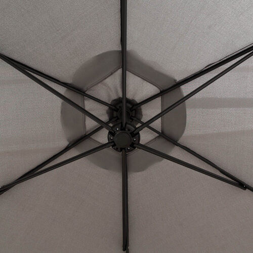 Mountview 3M Outdoor Umbrella Cantilever Grey With Base - Image 6