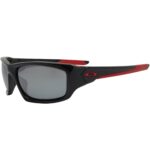 Ex Display Oakley Custom Valve Black Red Polarized Black Iridium Mens Sunglasses