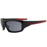 Oakley Custom Valve Polished Black Red Frame with Grey Lens Mens Sunglasses