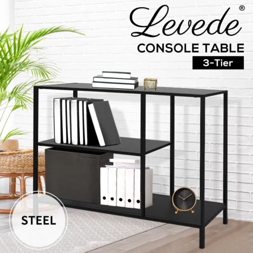 Levede 3-Tier Console Table Hallway Side Entry Hall Storage Shelf Rack Office Furniture Desk