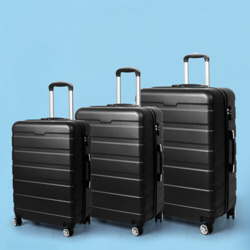 Slimbridge 3PC Luggage sets Suitcase Black - Image 8