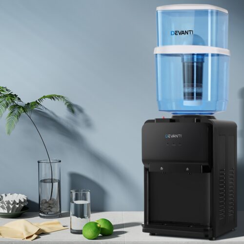 Devanti Water Cooler Dispenser Bench Top 22L Black - Image 7