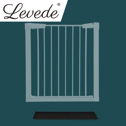 Levede Baby Safety Gate Adjustable Pet Black Ramp - Image 8