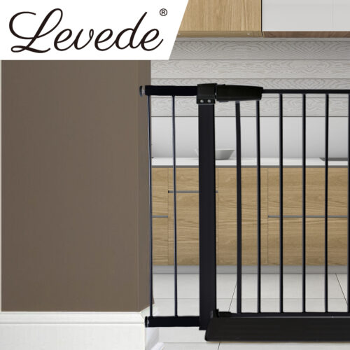 Levede Baby Safety Gate Adjustable Pet Black 10cm Extension - Image 7