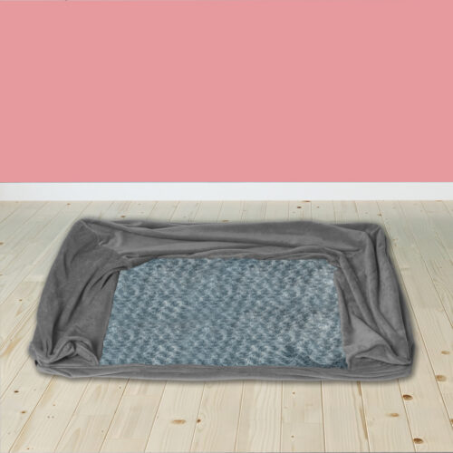PaWz Pet Bed Sofa Dog Bedding Soft Warm L Cover Grey Cover Large - Image 8