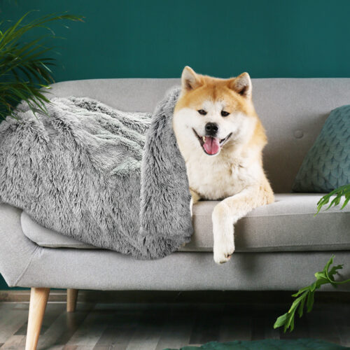 PaWz Dog Blanket Pet Cat Mat Puppy Warm Charcoal - Image 7