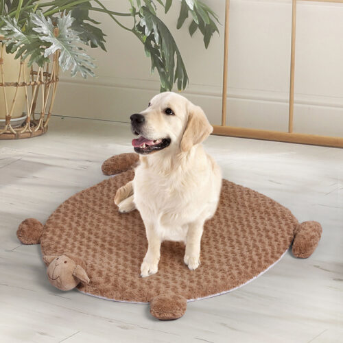 PaWz Pet Bed Cat Calming Beds Dog Squeaky L Tan Large - Image 8