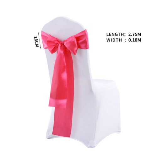 50x Satin Chair Sashes Cloth Cover Wedding Mauve - Image 3