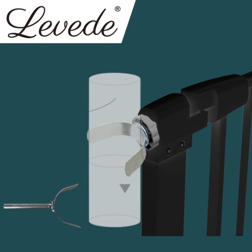 Levede Baby Safety Gate U Style Adaptor Black - Image 8