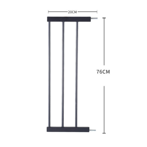 Levede Baby Safety Gate Adjustable Pet Black 20cm Extension - Image 3