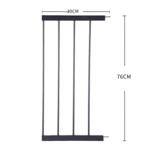 Levede Baby Safety Gate Adjustable Pet Black 30cm Extension - Image 3