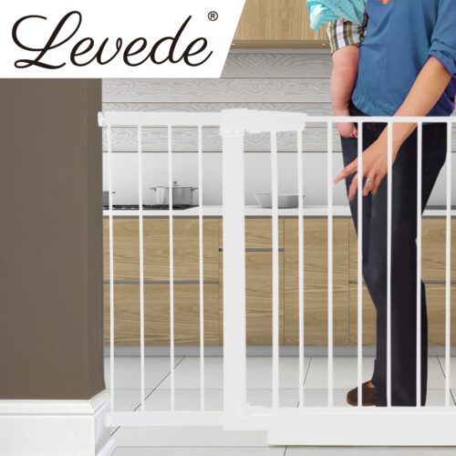 Levede Baby Safety Gate Adjustable Pet White 30cm Extension - Image 7