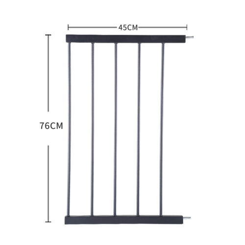 Levede Baby Safety Gate Adjustable Pet Black 45cm Extension - Image 3