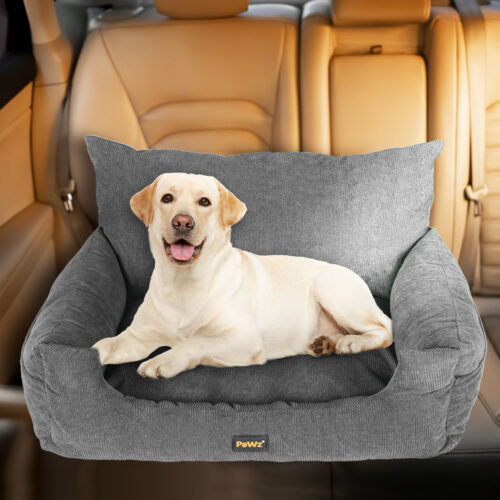 PaWz Pet Car Booster Seat Dog Protector L Grey Large - Image 8