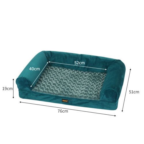 PaWz Pet Bed Sofa Dog Beds Bedding Soft M Blue Medium - Image 3