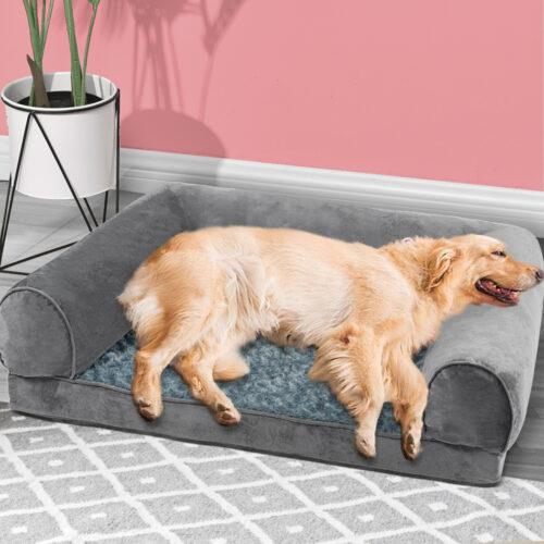 PaWz Pet Bed Sofa Dog Bedding Soft Warm L Grey Large - Image 7