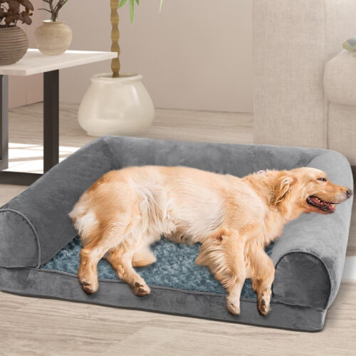 PaWz Pet Bed Sofa Dog Bedding Soft Warm L Grey Large - Image 8
