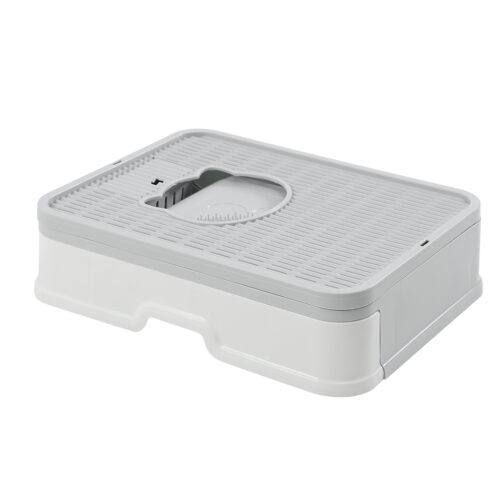 PaWz Foldable Cat Litter Box Tray Enclosed Grey - Image 2