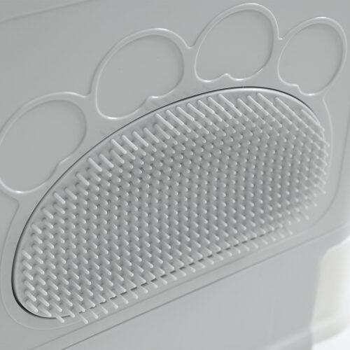 PaWz Foldable Cat Litter Box Tray Enclosed Grey - Image 5