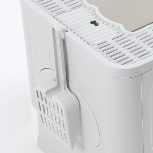 PaWz Foldable Cat Litter Box Tray Enclosed Grey - Image 6