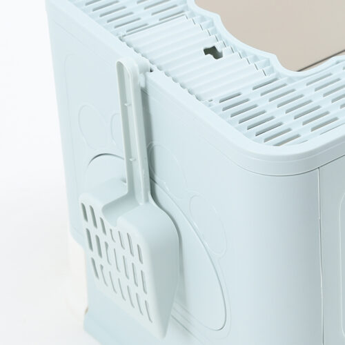 PaWz Foldable Cat Litter Box Tray Enclosed Blue - Image 6
