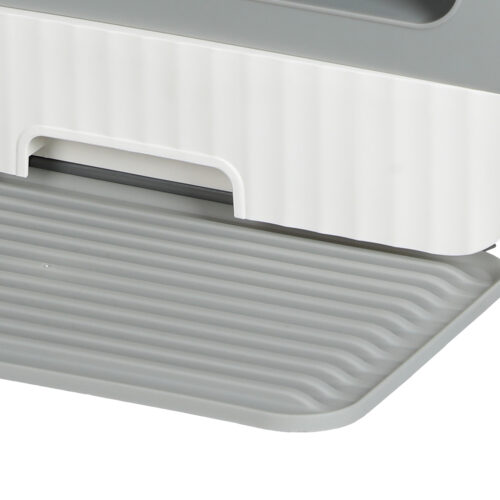 PaWz Fully Enclosed Cat Litter Box Mat Grey - Image 5