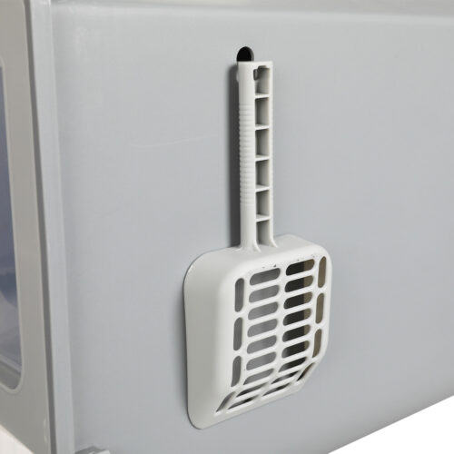 PaWz Fully Enclosed Cat Litter Box Mat Grey - Image 6