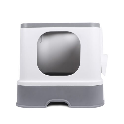 PaWz Cat Litter Box Fully Enclosed Kitty Grey - Image 2