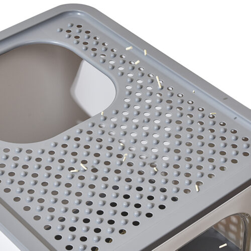 PaWz Cat Litter Box Fully Enclosed Kitty Grey - Image 4