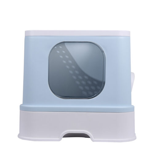 PaWz Cat Litter Box Fully Enclosed Kitty Blue - Image 2