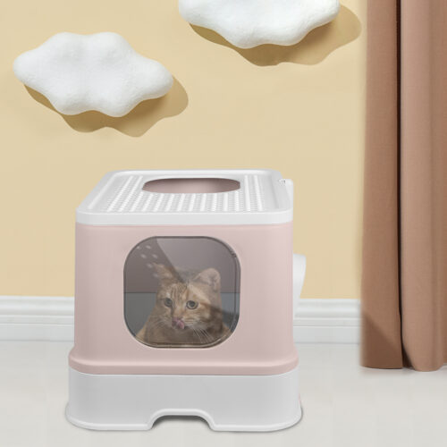PaWz Cat Litter Box Fully Enclosed Kitty Coffee - Image 8