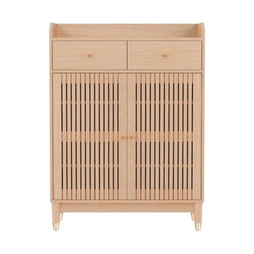 Artiss Shoe Rack Cabinet 4-Tier 16 Pairs Pine - Image 5
