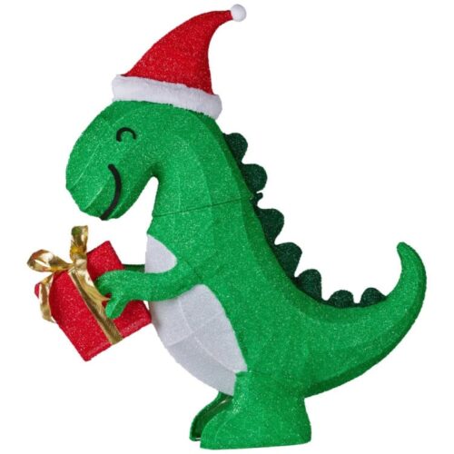 Christmas Dinosaur Display with Lights  90cm - Image 4