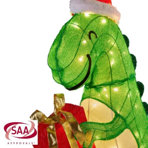 Christmas Dinosaur Display with Lights  90cm - Image 7