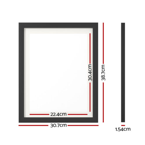 Artiss Photo Frame 3PCS Set Black - Image 2