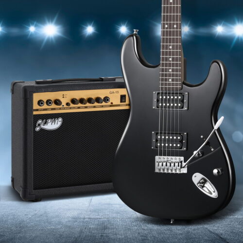 Alpha Electric Guitar Music String Instrument 20W Amplifier Black - Image 7