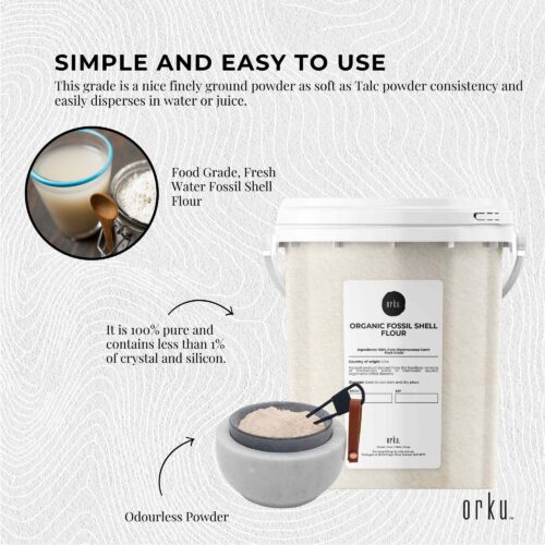 300g Organic Fine Diatomaceous Earth Tub - Food Grade Fossil Shell Flour Powder - Image 4