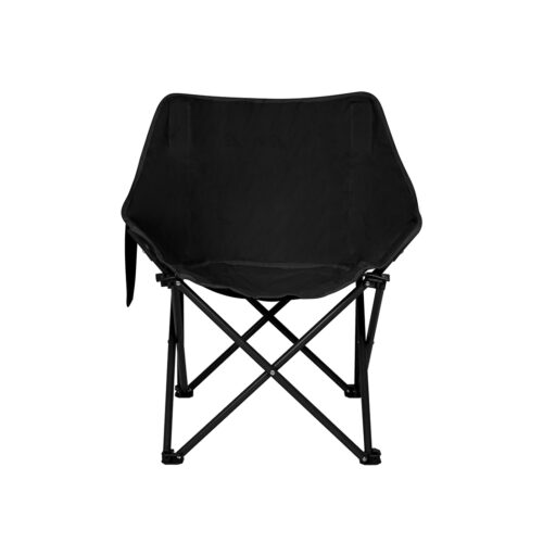 Levede Folding Camping Moon Chair Lightweight Black - Image 4