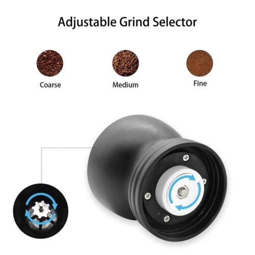 Coffee Bean Grinder - Manual Hand Stainless Ceramic Burr Core Glass Jar Nut Mill - Image 8