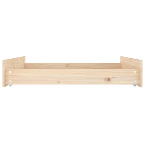 Bed Drawers 2 pcs Solid Wood Pine - Image 5