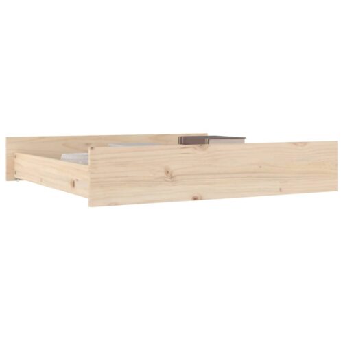 Bed Drawers 2 pcs Solid Wood Pine - Image 6