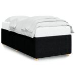Bed Frame Black 90x190cm Fabric