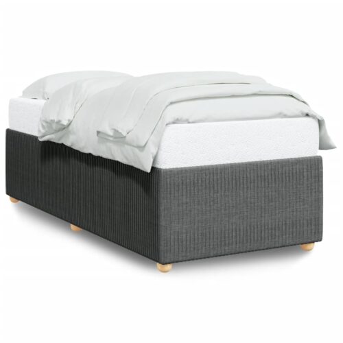 Bed Frame Dark Grey 90x190cm Fabric