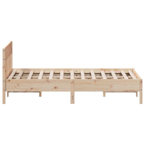 Bed Frame 135x190cm Solid Wood Pine - Image 5