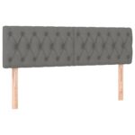 Headboards 2pcs Dark Grey 72x7x78/88cm Fabric