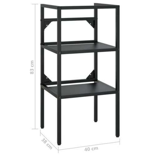 Bathroom Washbasin Frame Black 40x38x83cm Iron - Image 7