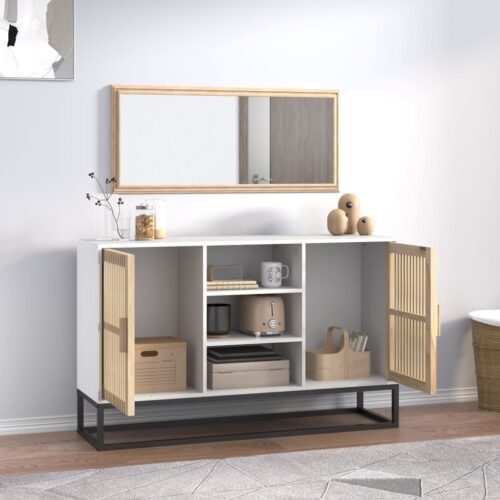 Sideboard White 105x30x65cm Engineered Wood - Image 3