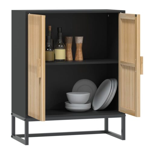 Sideboard Black 60x30x75cm Engineered Wood - Image 3