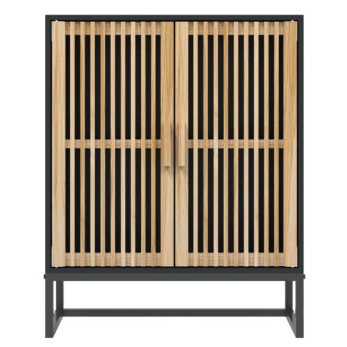 Sideboard Black 60x30x75cm Engineered Wood - Image 4